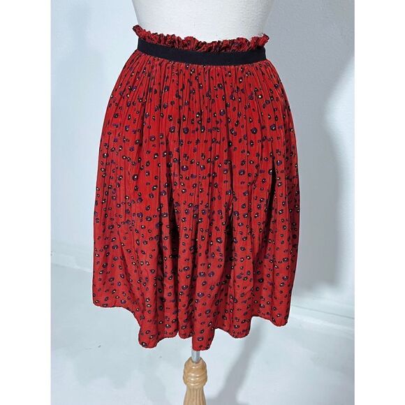 Forever 21 Abstract Leopard Pleated Skirt - Picture 3 of 4